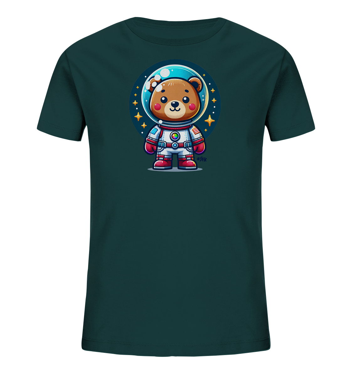 Kinder-T-Shirt mit Bär im Astronautenanzug