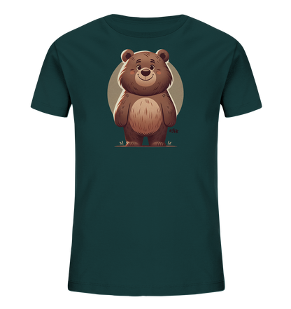 Kinder-T-Shirt mit lächelndem braunem Bären