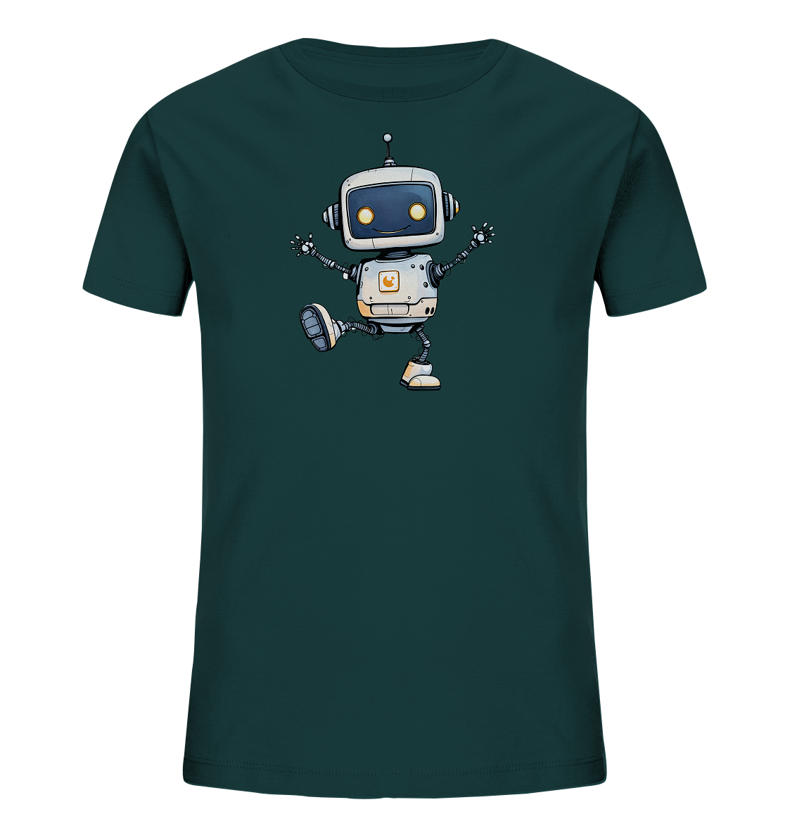 Kinder T-Shirt – Aufgeweckter Roboter in lustiger Pose