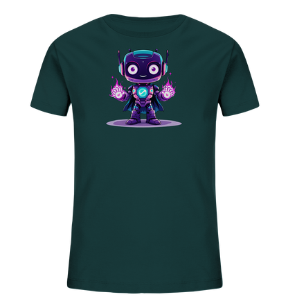 Onlineshop Shirts für Kinder - Das Bild zeigt ein weißes Kinder-T-Shirt, das flach ausgebreitet ist. Auf der Vorderseite ist das Wort 'EINS' in großen, stilisierten Großbuchstaben aufgedruckt. Unterhalb des Wortes befindet sich eine kleine, einfach gezeichnete Sterngrafik. Dieses Design fokussiert auf die Zahl Eins und wirkt schlicht sowie modern.
