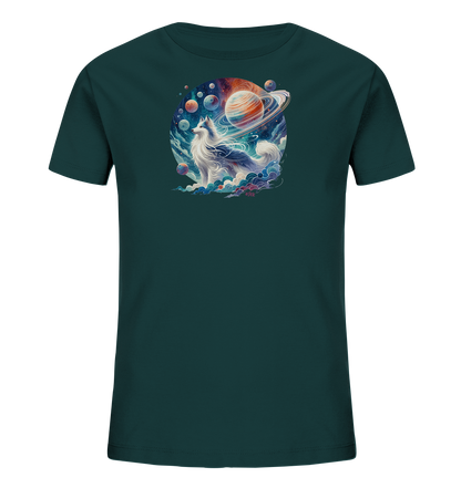 Kinder-T-Shirt mit Hund in einer Galaxie