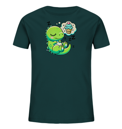 Kinder T-Shirt mit schlafendem Dino und Eiscreme-Traum