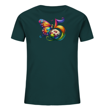 Kinder T-Shirt mit bunter Zahl 5 und Schmetterling