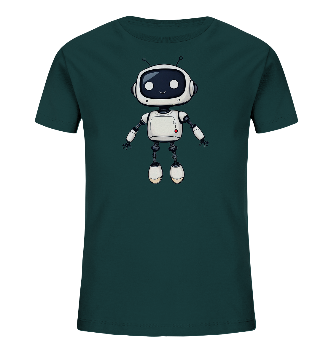 Roboterfreund mit großen Augen – Kinder-T-Shirt - Kinder Bio T-Shirt
