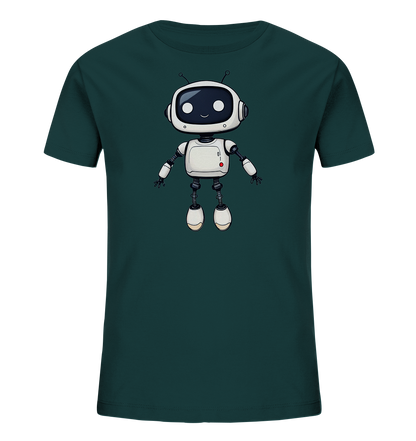 Roboterfreund mit großen Augen – Kinder-T-Shirt - Kinder Bio T-Shirt