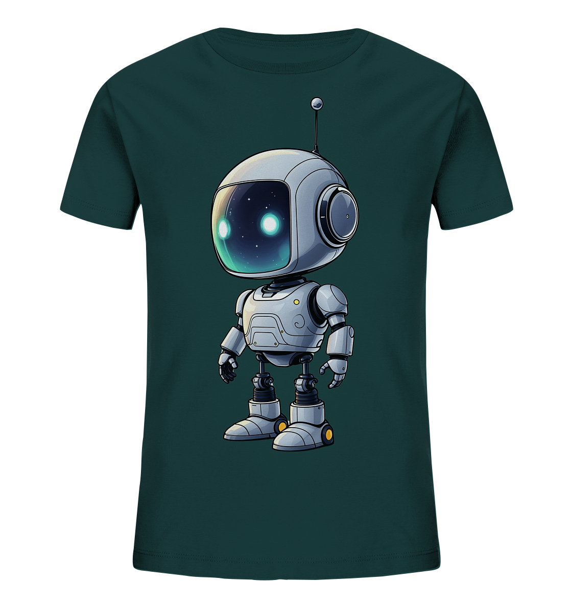 Kinder T-Shirt – Roboter Kopf voller Sterne