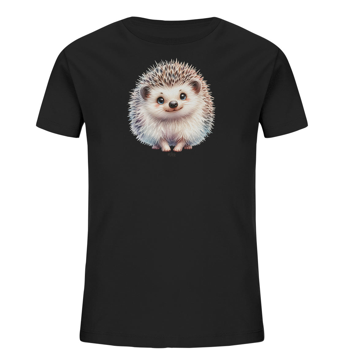 Kinder T-Shirt mit ein kleiner flauschiger Igel mit großen blauen Augen
