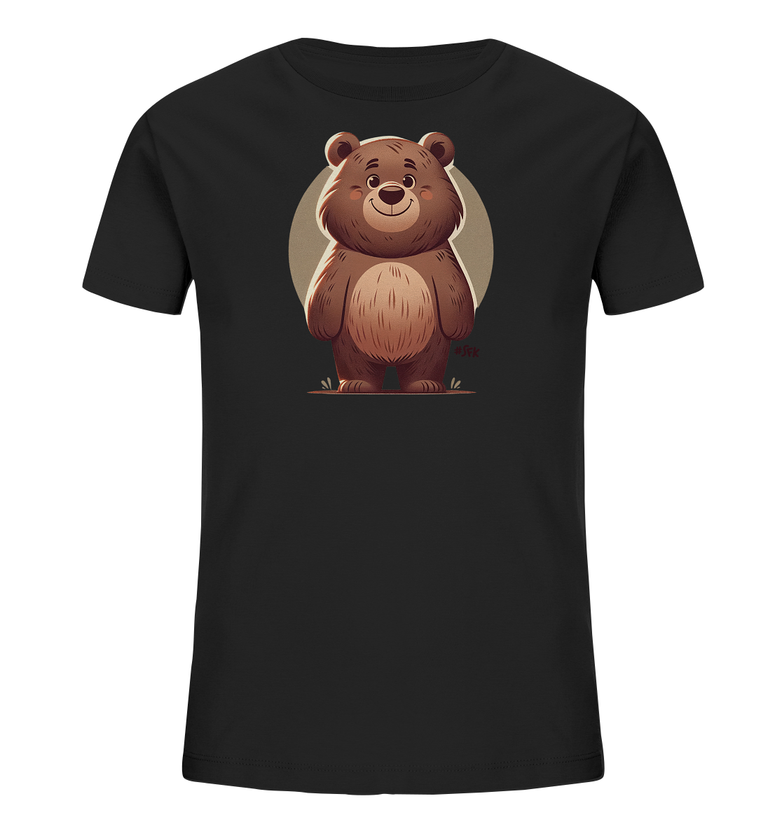 Kinder-T-Shirt mit lächelndem braunem Bären
