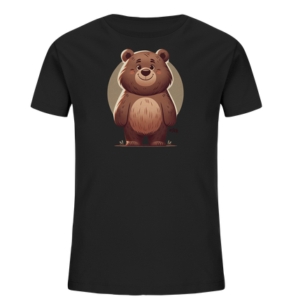 Kinder-T-Shirt mit lächelndem braunem Bären