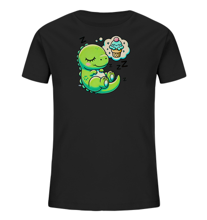 Kinder T-Shirt mit schlafendem Dino und Eiscreme-Traum