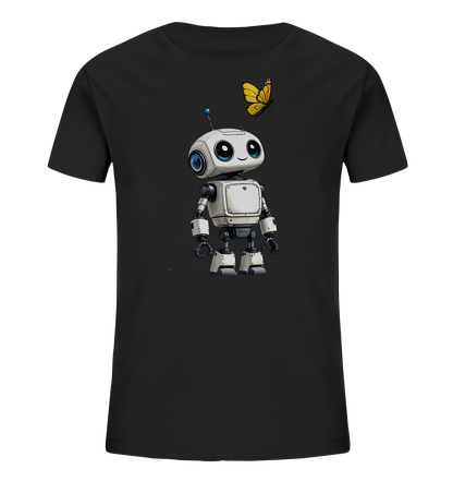 Kinder T-Shirt mit kleinem Roboter und Schmetterling