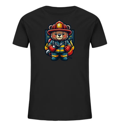 Kinder-T-Shirt mit Bär in Feuerwehrmontur
