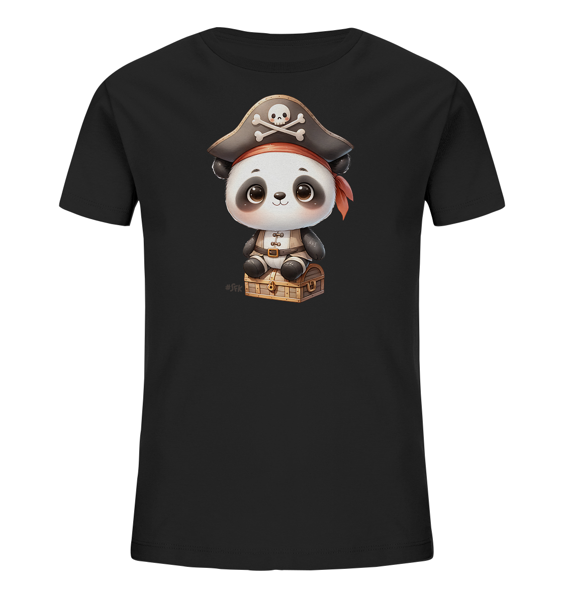 Kinder T-Shirt – Süßer Panda Pirat auf Schatz