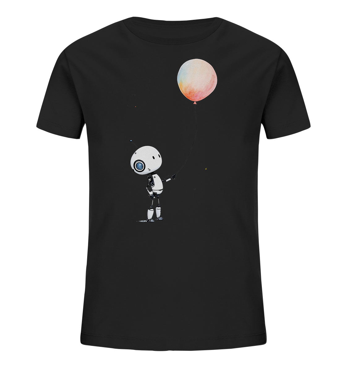 Kinder-T-Shirt | Roboter mit Wasserfarben-Ballon - Kinder Bio T-Shirt