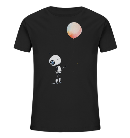Kinder-T-Shirt | Roboter mit Wasserfarben-Ballon - Kinder Bio T-Shirt