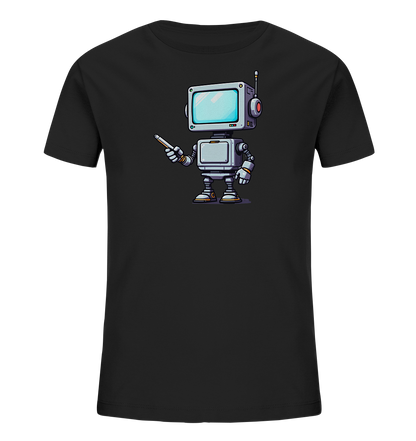 Kinder T-Shirt Roboter mit Bildschirmstift - Kinder Bio T-Shirt