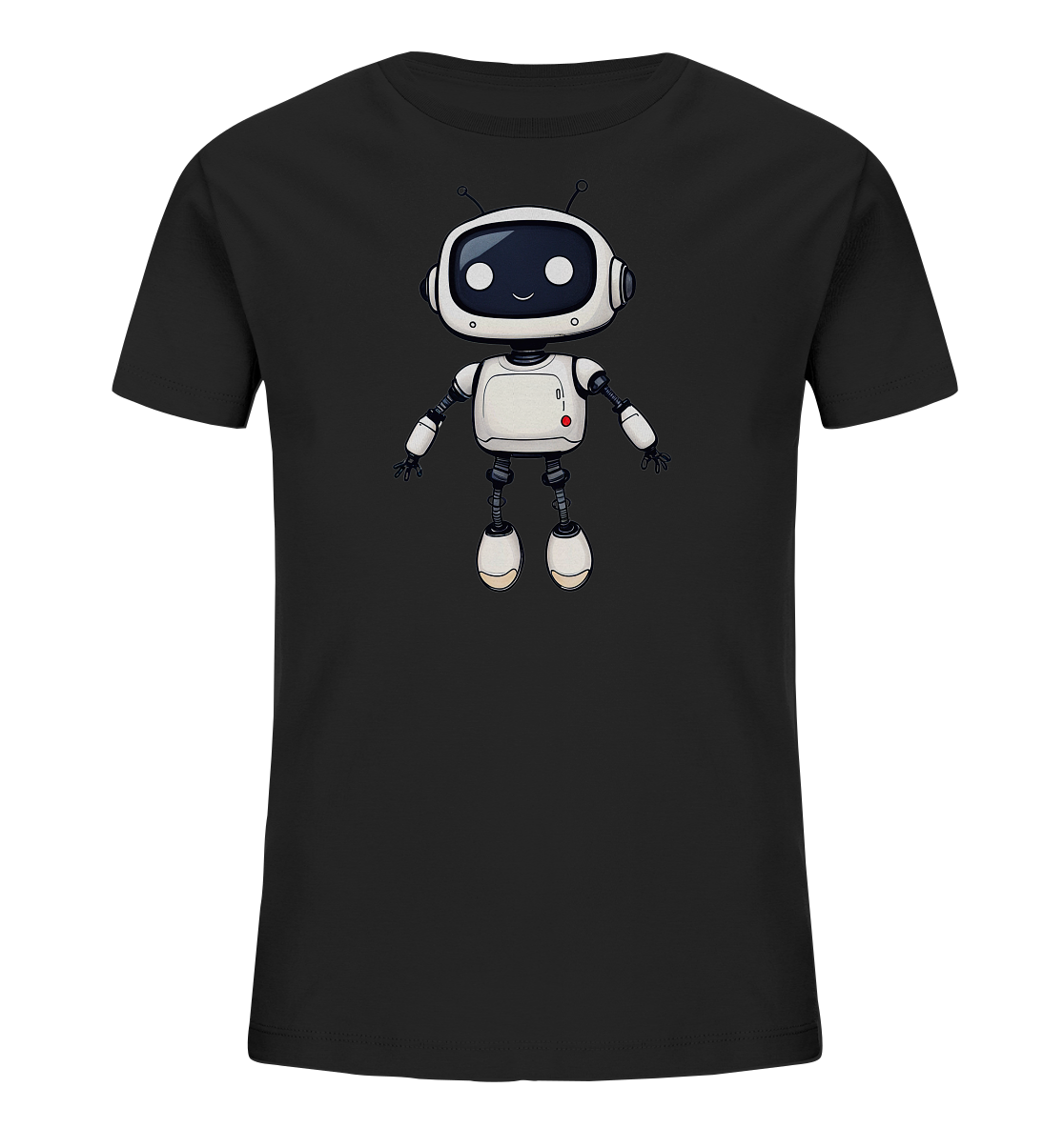 Roboterfreund mit großen Augen – Kinder-T-Shirt - Kinder Bio T-Shirt