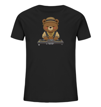 Bären-DJ mit Goldketten Motiv auf Kinder T-Shirt