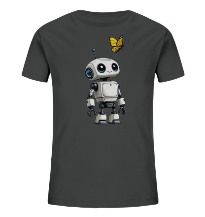 Kinder T-Shirt mit kleinem Roboter und Schmetterling