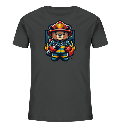 Kinder-T-Shirt mit Bär in Feuerwehrmontur