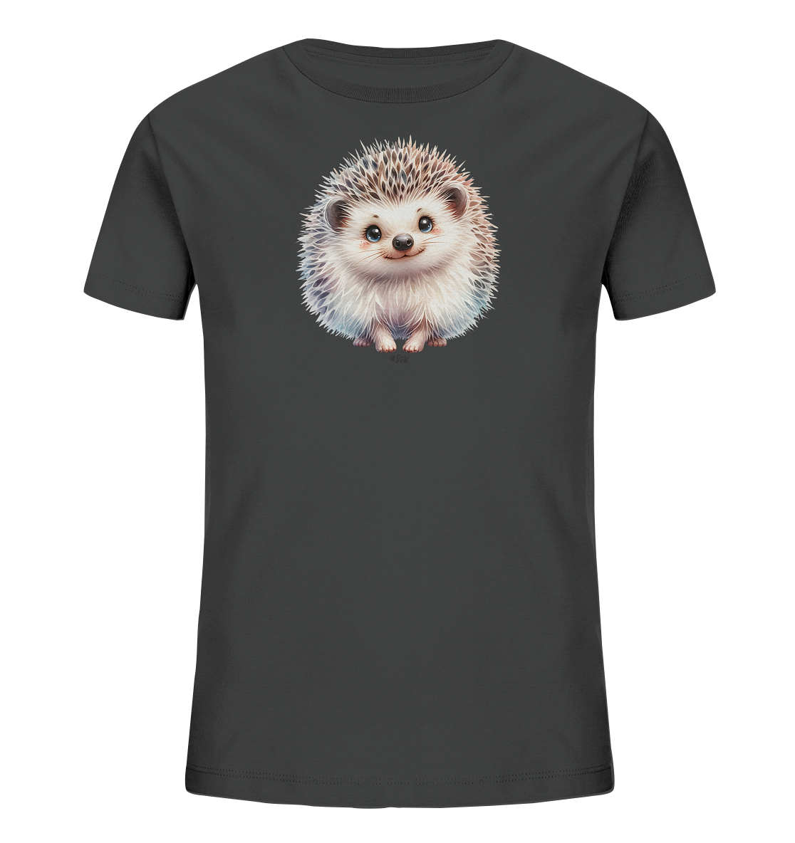 Kinder T-Shirt mit ein kleiner flauschiger Igel mit großen blauen Augen