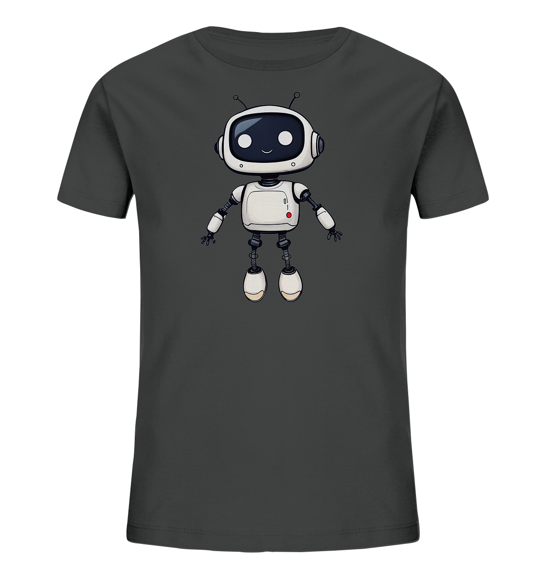 Roboterfreund mit großen Augen – Kinder-T-Shirt - Kinder Bio T-Shirt