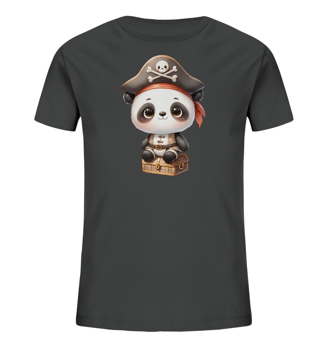 Kinder T-Shirt – Süßer Panda Pirat auf Schatz
