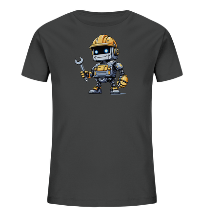 Kinder T-Shirt Roboter mit Schraubenschlüssel - Kinder Bio T-Shirt