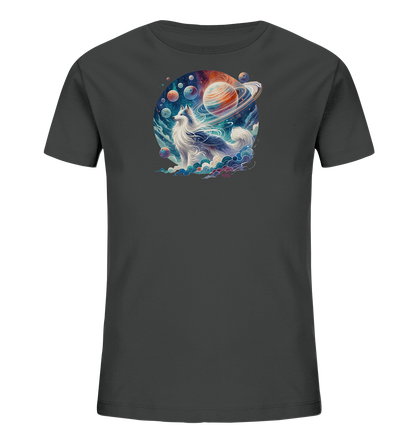 Kinder-T-Shirt mit Hund in einer Galaxie