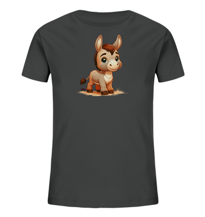 Kinder T-Shirt mit ein freundlicher Esel mit großen blauen Augen
