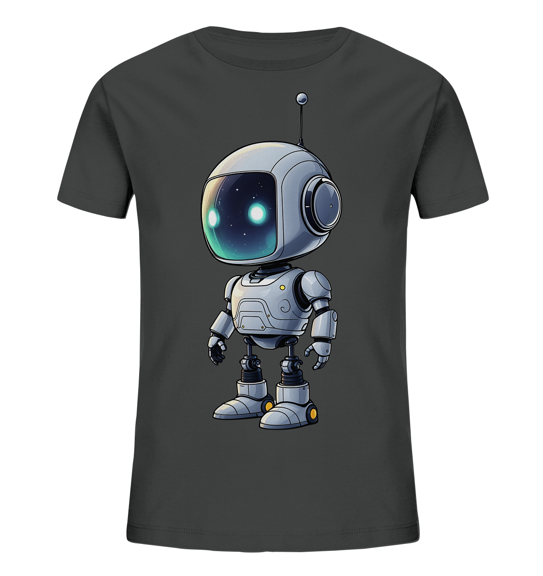 Kinder T-Shirt – Roboter Kopf voller Sterne