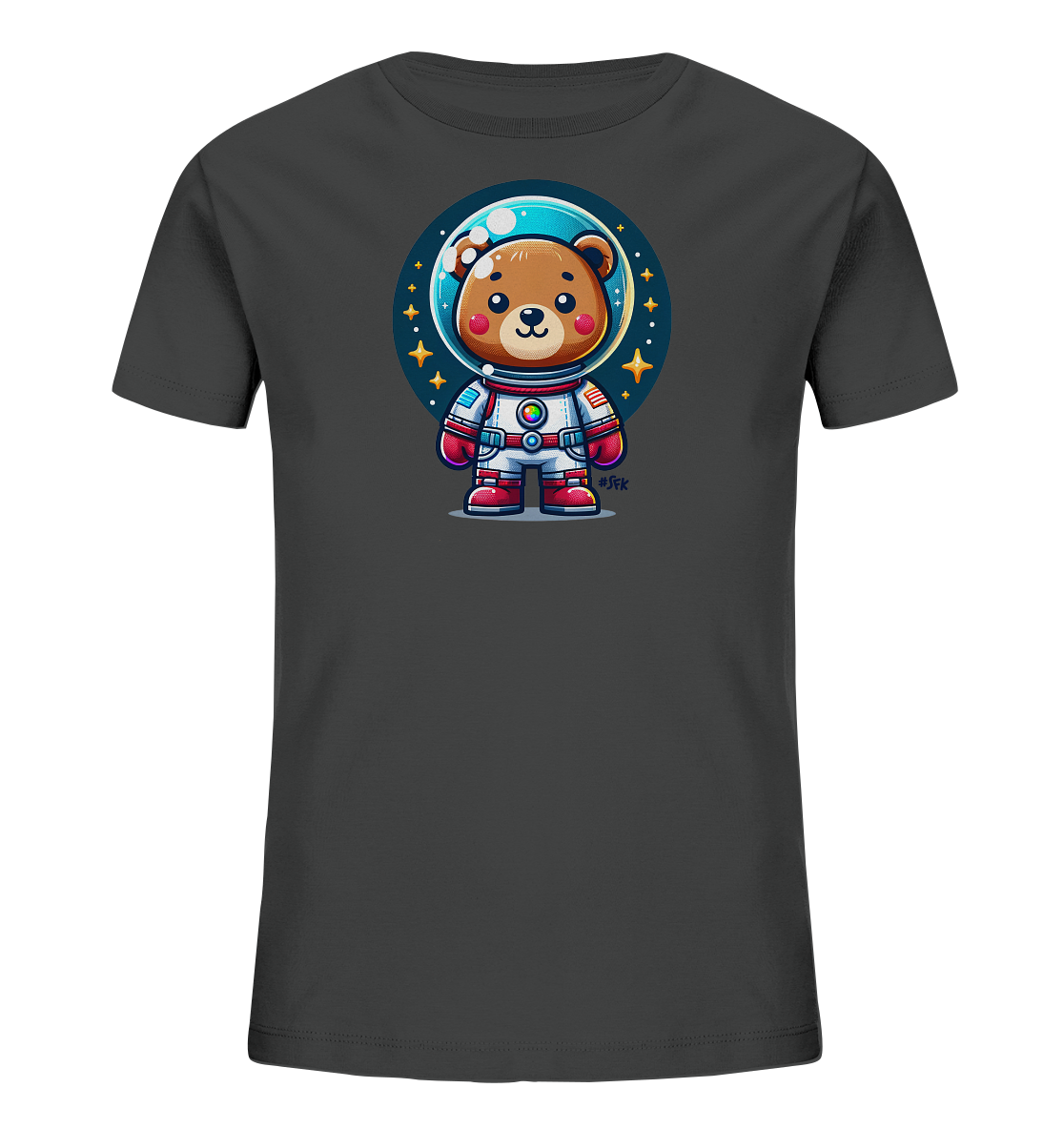 Kinder-T-Shirt mit Bär im Astronautenanzug