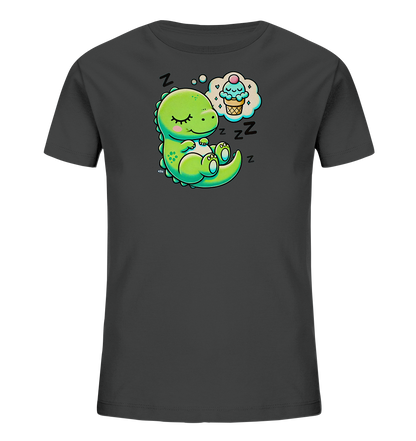 Kinder T-Shirt mit schlafendem Dino und Eiscreme-Traum