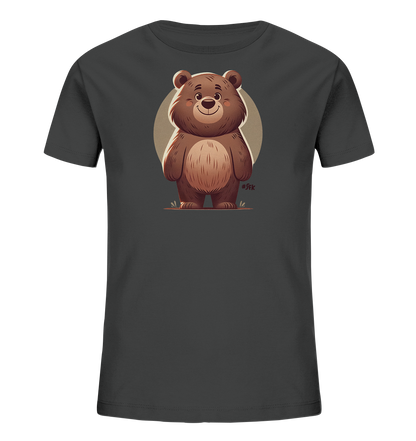 Kinder-T-Shirt mit lächelndem braunem Bären