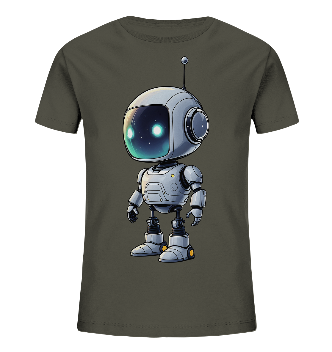 Kinder T-Shirt – Roboter Kopf voller Sterne