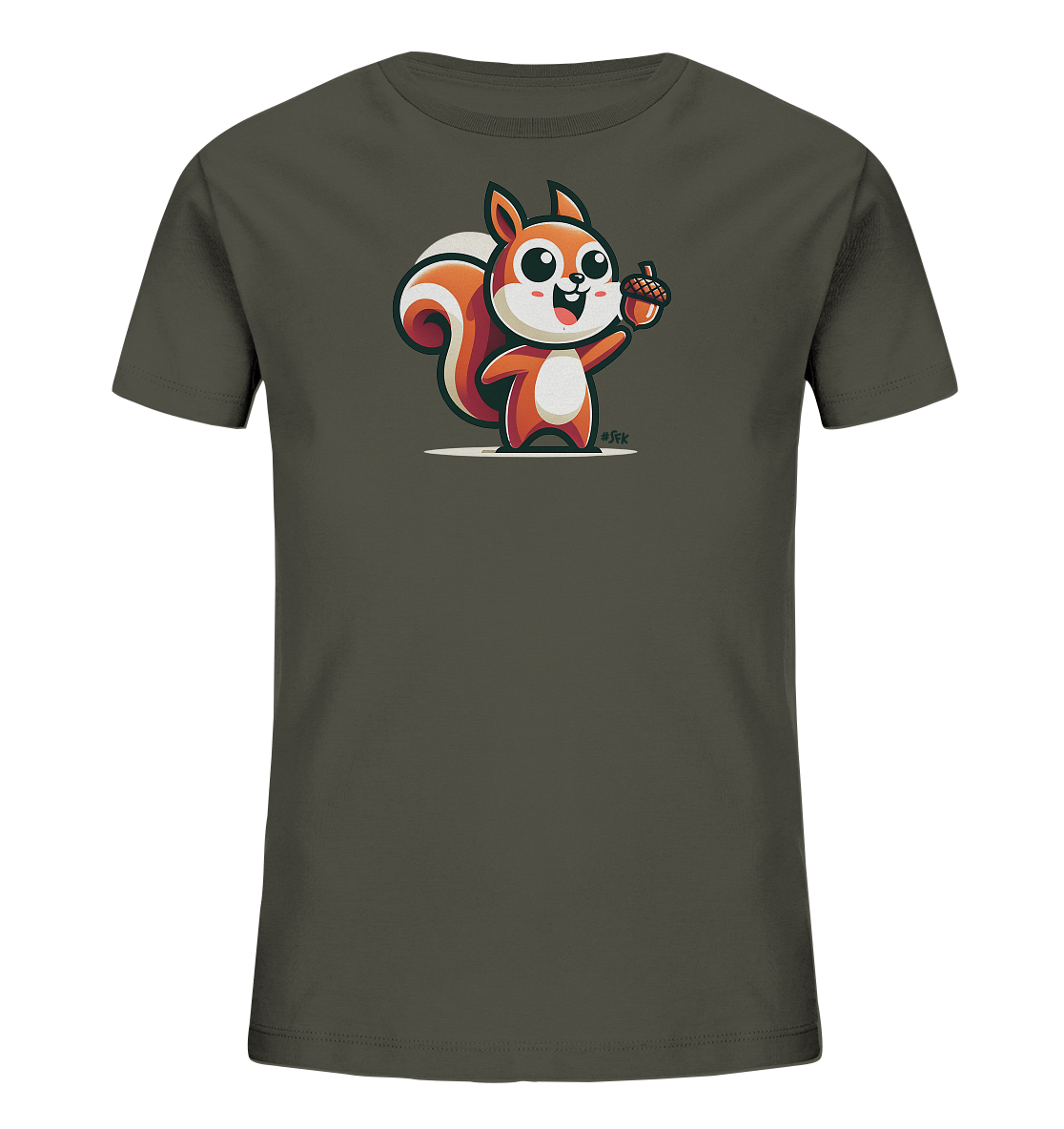 Kinder T-Shirt mit Eichhörnchen und Eichel