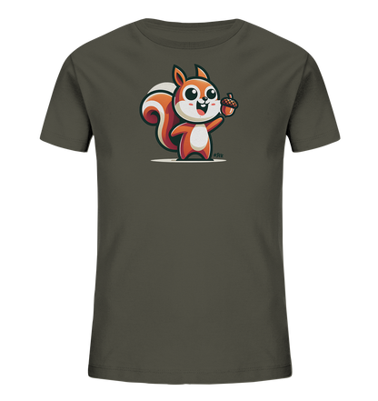 Kinder T-Shirt mit Eichhörnchen und Eichel