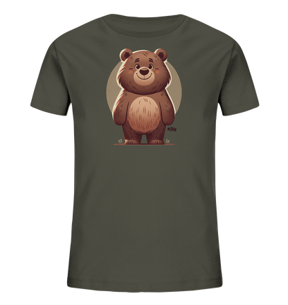 Kinder-T-Shirt mit lächelndem braunem Bären