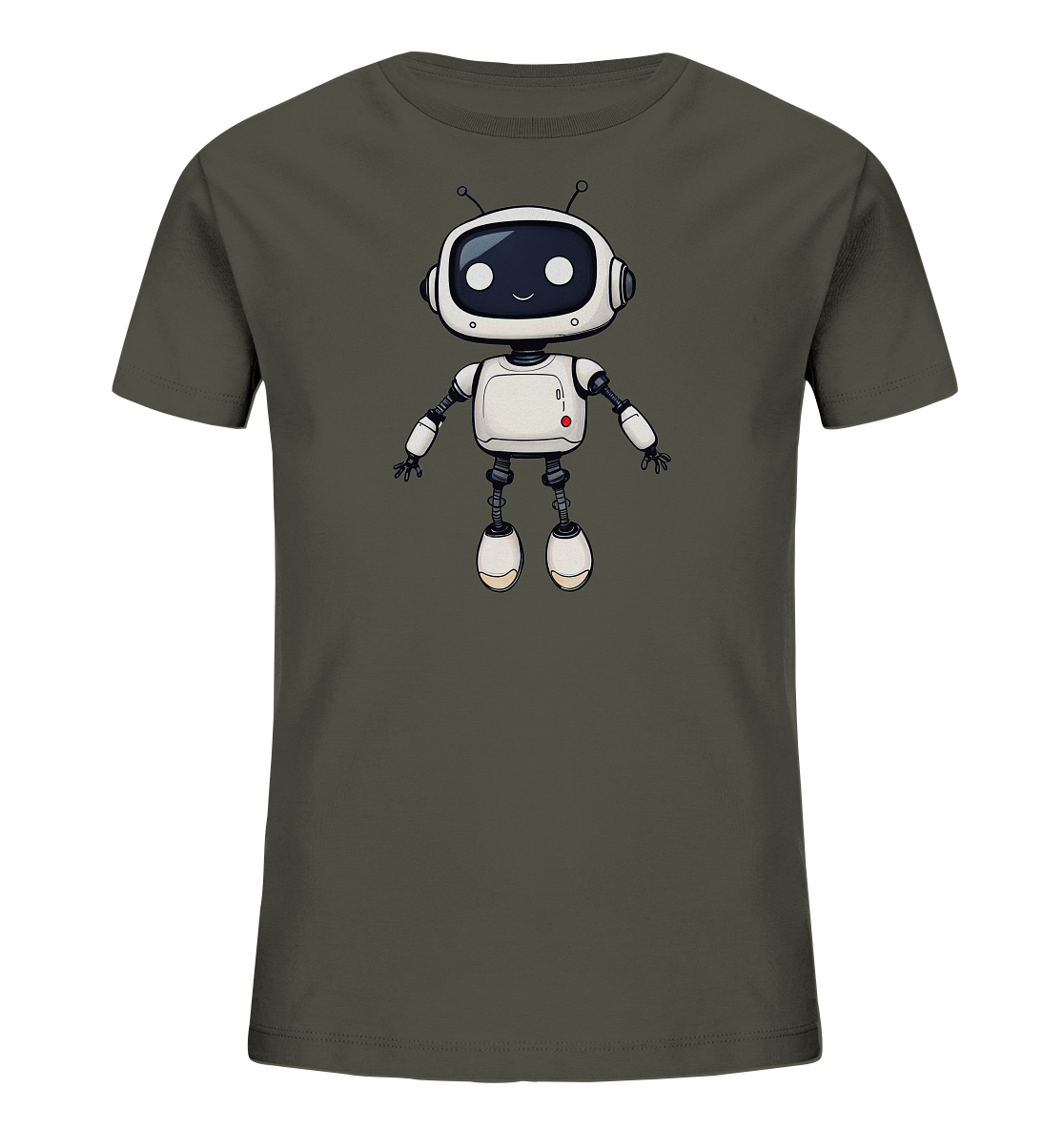 Roboterfreund mit großen Augen – Kinder-T-Shirt - Kinder Bio T-Shirt