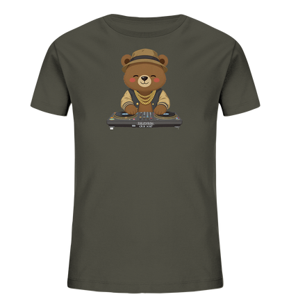 Bären-DJ mit Goldketten Motiv auf Kinder T-Shirt