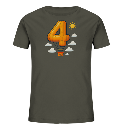 Ballon-Vier über Wolken Motiv auf Kinder T-Shirt
