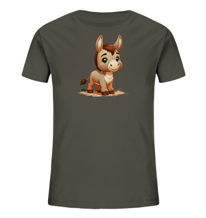 Kinder T-Shirt mit ein freundlicher Esel mit großen blauen Augen