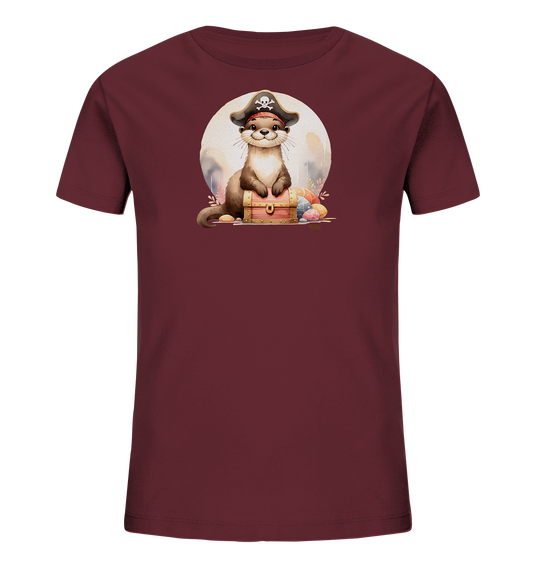 Kinder T-Shirt – Otter Pirat hütet bunte Eier