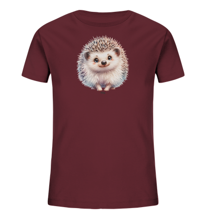 Kinder T-Shirt mit ein kleiner flauschiger Igel mit großen blauen Augen