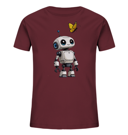 Kinder T-Shirt mit kleinem Roboter und Schmetterling