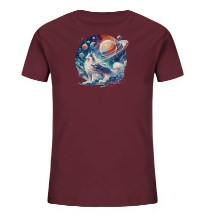 Kinder-T-Shirt mit Hund in einer Galaxie