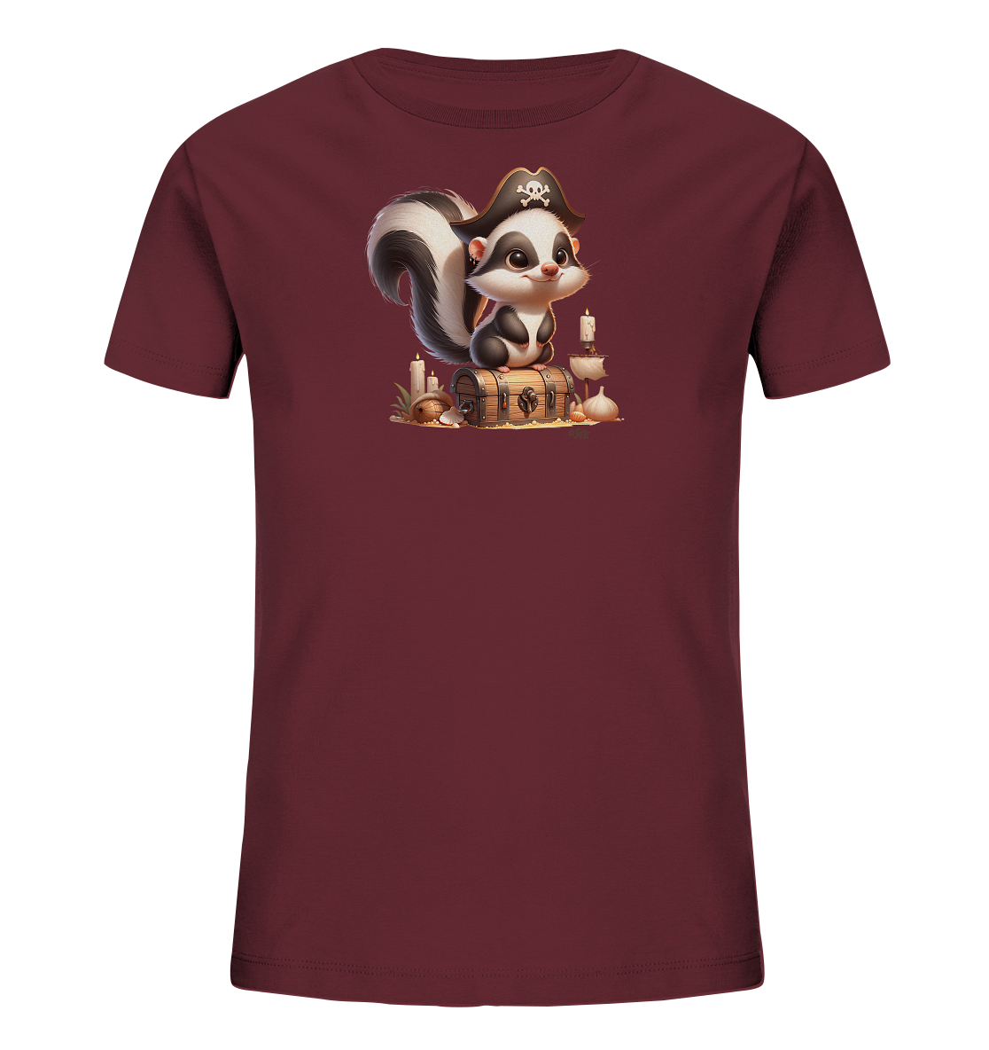 Kinder T-Shirt – Stinktier Pirat auf Schatzsuche
