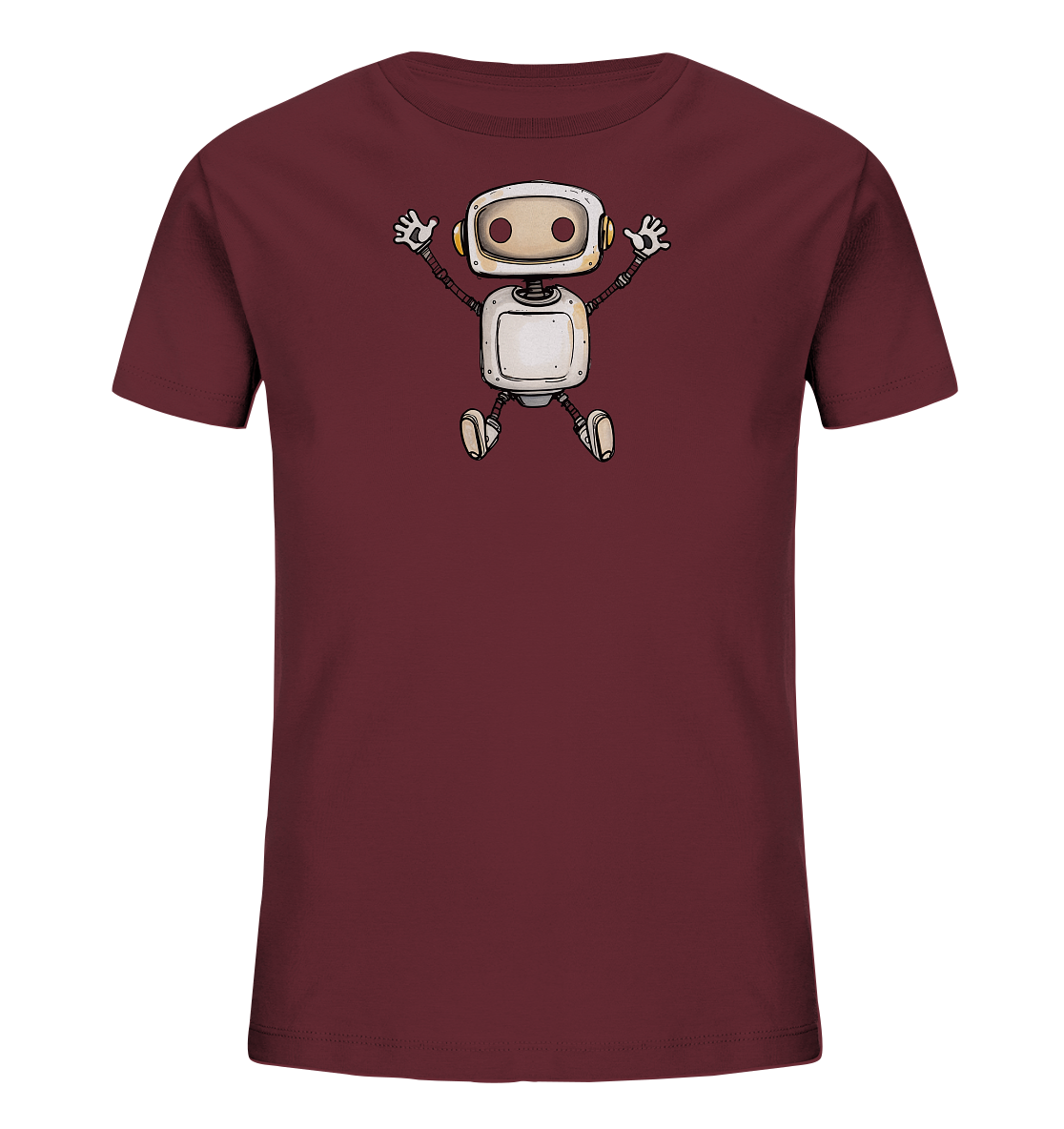 Kinder T-Shirt Roboter beim Freudensprung - Kinder Bio T-Shirt