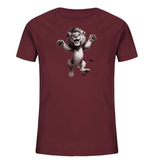 Kinder T-Shirt – Jubelnder Löwe mit erhobenen Pfoten
