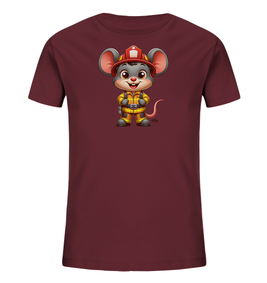 Kinder T-Shirt – Mutige kleine Feuerwehr Maus